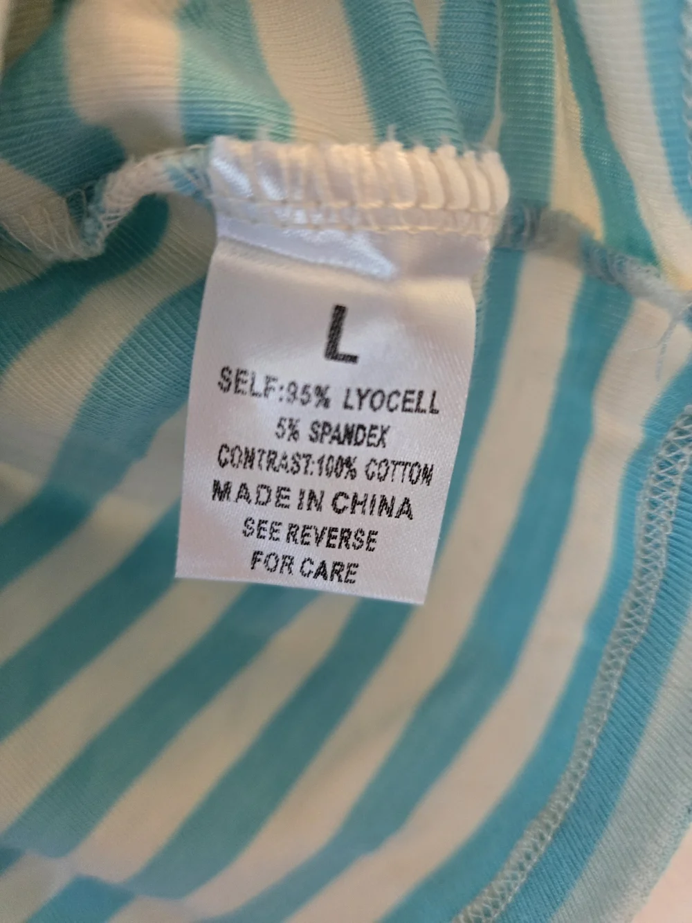 NWOT Wishlist Striped Tee - Duck Egg Blue & Ivory - Picture 4 of 13